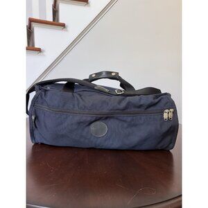Boyt Canvas Duffel Travel Weekender Gym Sports Bag Navy Blue Strap Pockets